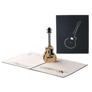 3D Pop Up Music Guitar Greeting Card